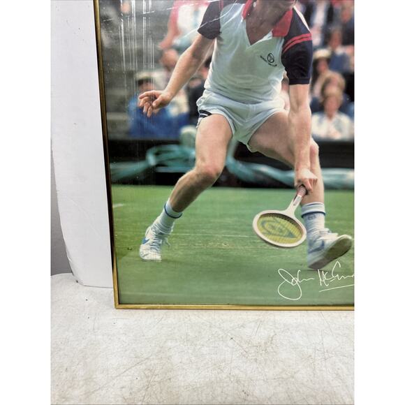 John McEnroe Signed Picture In Frame 16x22 main image 4